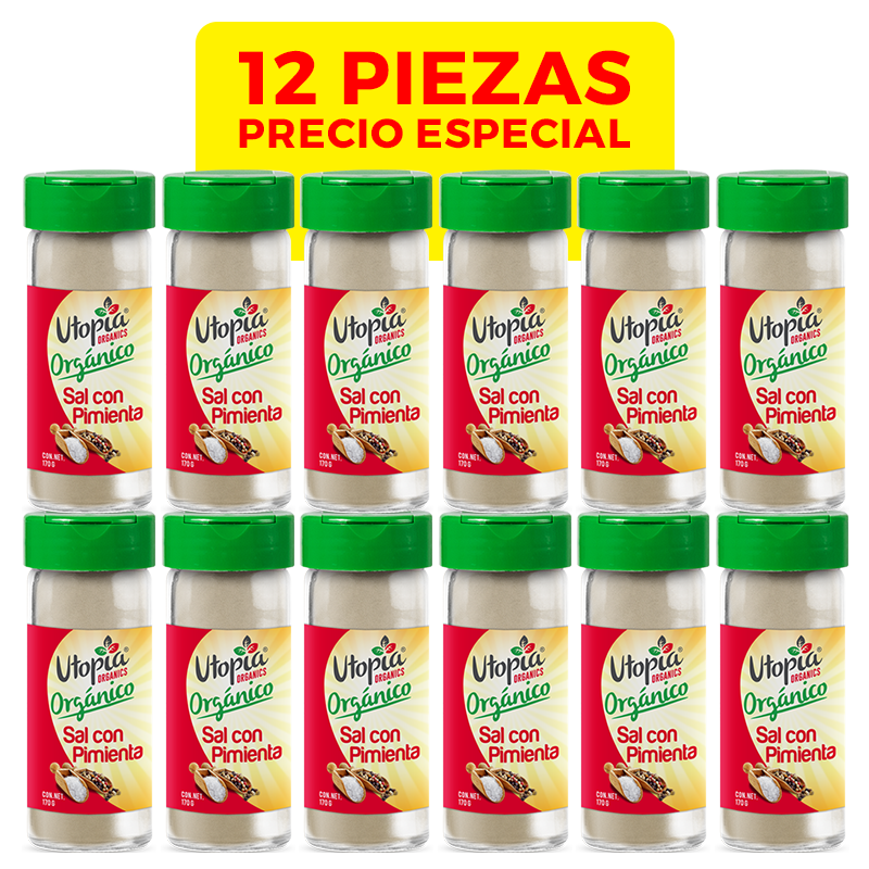 Sal con Pimienta Orgánica 170g